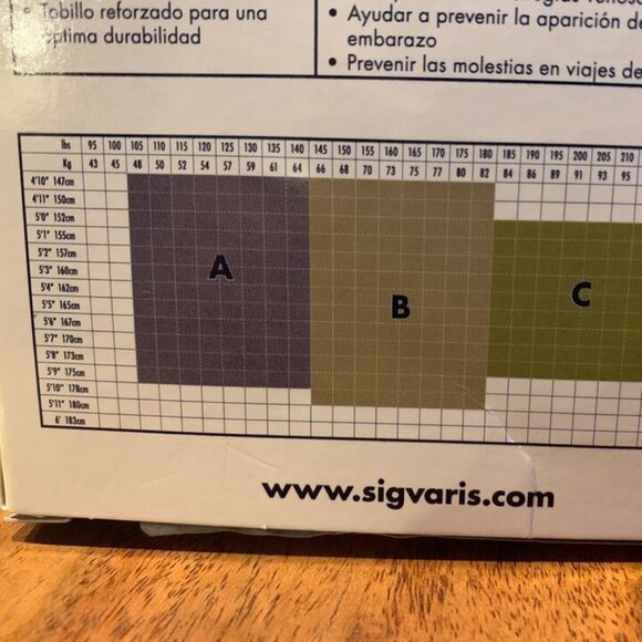 Sigvaris black compression support "thigh hi" pantyhose 15-20mmHg size A 120na99 - Picture 4 of 4